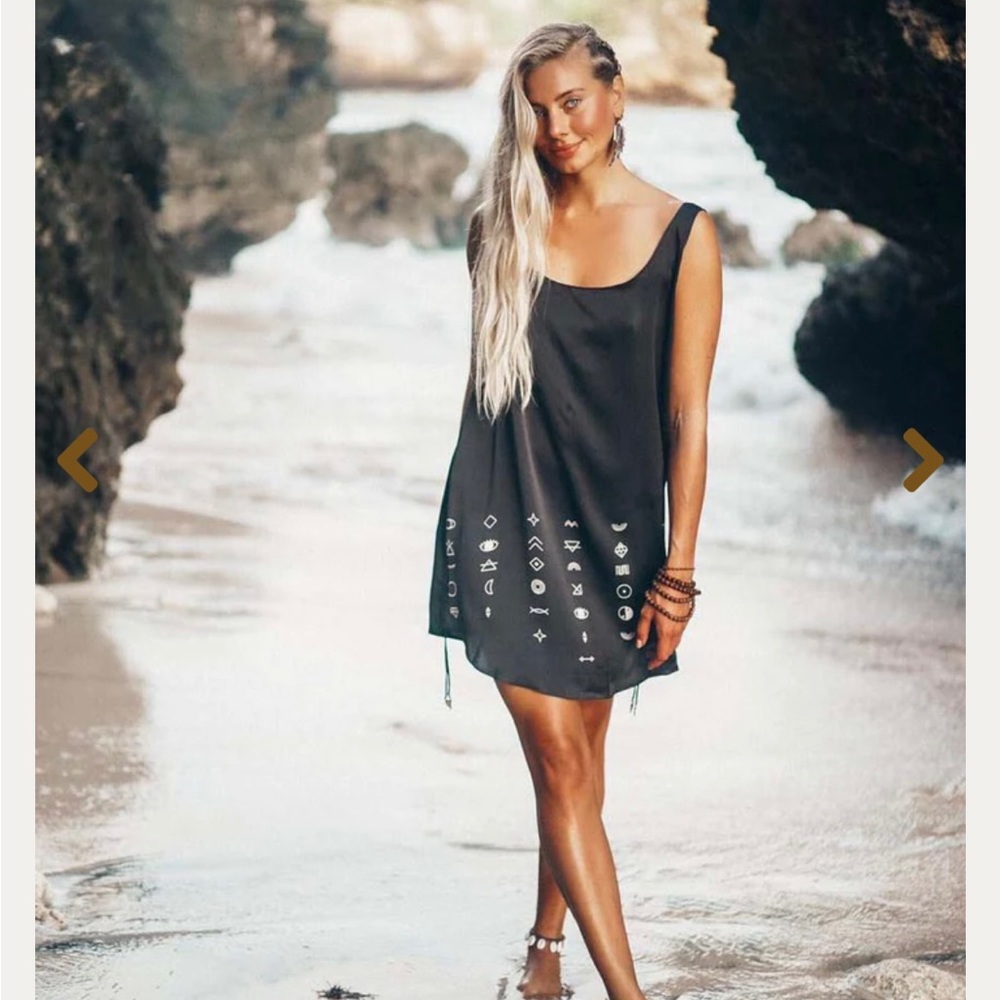 Warriors of the Divine Slip Dress Luxe (Black)